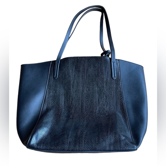 Black Tote Bag with Pouch - Picture 2 of 5